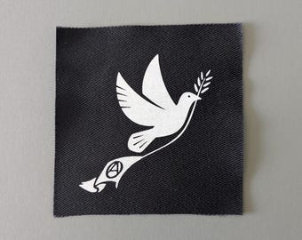 Dove Patch - Sew on Patch for Jacket, Hat, Bags, Anarchy Flag