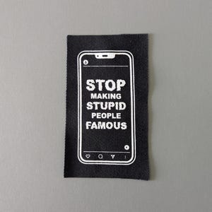 Patch de telefone para costurar em jaquetas, bonés, bolsas e muito mais • Patches Crust Punk para roupas • Arte em tecido serigrafado • Tecido DIY da PUNKNDEAD