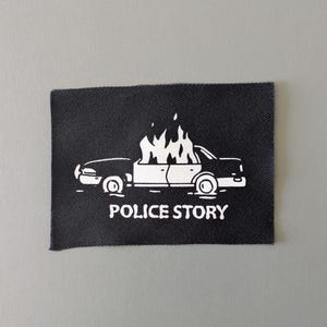Police Story - Sew on Patch for Jackets Hats Bags, Battle jacket patches image 1