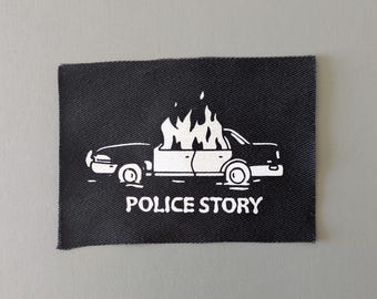 Police Story - Sew on Patch for Jackets Hats Bags, Battle jacket patches