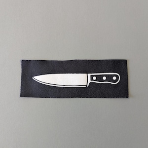 Knife Patch Sew on | Horror Punk Patch for clothes | Screen Printing Slasher patch | DIY Punk gift