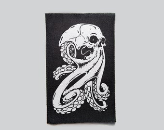 Octopus, Patches for Jackets, Punk, Patches, Patch, Sew on Patch, Punk Accessories, Punk Patches, gothic jacket, punk vest, horror backpack