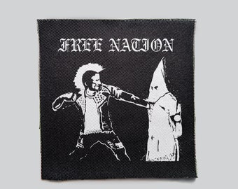 Free Nation, Punk, Patches, Patch, Sew on Patch, Punk Accessories, Patches for jackets, Punk Patches, punk dress, punk vest, goth mask