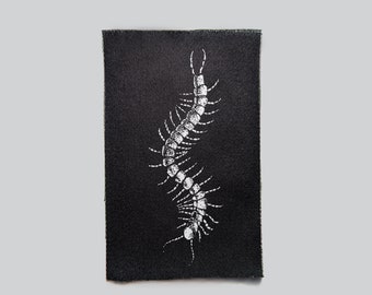 Centipede, Fabric Art, Punk, Aufnäher, Patch, Aufnäher, Punk Accessories, Punk Patches, Gothic Jacke, Punk Weste, Horror Rucksack