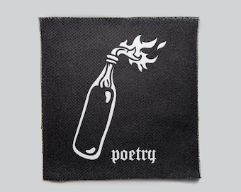 Poetry, Molotov, Punk, Patches, Patch, Sew on Patch, Punk Accessories, Punk Patches, punk vest, pastel goth, goth mask, horror sweater