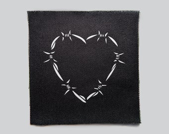 Hard Love Heart, Punk, Patches, Patch, Aufnäher, Punk Accessories, Punk Patches, Gothic Jacke, Punk Weste, Horror Anime, Gothic Kleid