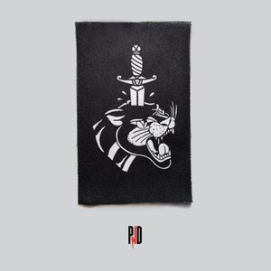 Puma - DIY Punk Patch | Sew On Patches for Jackets and Jeans | Silkscreen Fabric Print