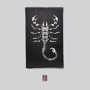 Scorpion Patch: Sew-On Silkscreen Fabric Art