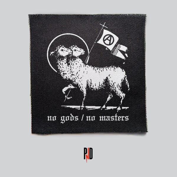 No gods / no masters, Punk, Patches, Patch, Sew on Patch, Punk Accessories, Punk Patches, punk vest, horror sweater, horror backpack