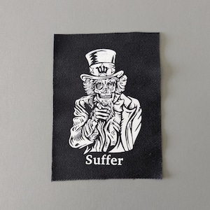 Parche punk del Tío Sam: Impresión de tela para coser