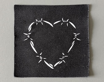 Parche Hard Love Punk • Parches de tela para coser en jeans, sombreros y más • Parches crust punk para ropa • Serigrafía en tela por PUNKNDEAD