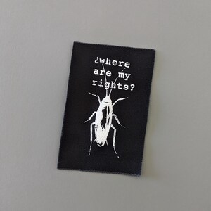 Roach Rights Patch - Screen Printed Bug Patch for Jacket, Hat, Bags