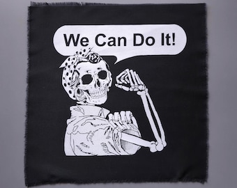 We Can Do It Back Patch | Sew on Patches for Jackets | Vintage Punk Patch