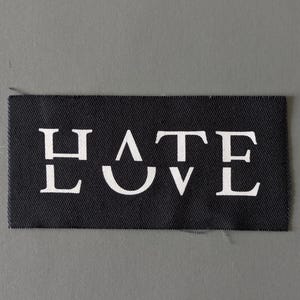 Love and Hate Morale Patches, Punk, Patches, Patch, Sew on Patch, Punk Accessories, Punk Patches, horror backpack