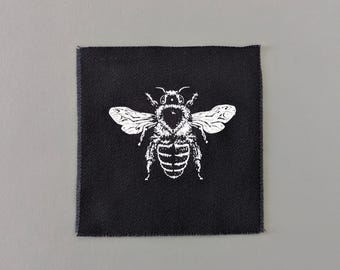 Bijenpatch voor kleding, zeefdruk bug illustratie op stof, knutselcadeaus