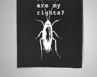Roach Rights, Punk, Patches, Patch, Sew on Patch, Punk Accessories, Punk Patches, horror backpack, gothic jacket, gothic skirt, mall goth