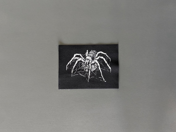 Horror Spider Sew-On Patch: Spooky Screen Print DIY Applique