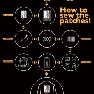 No gods no masters - Punk Patches for Jackets | Sew On Patch | DIY Anarchy flag fabric image 6