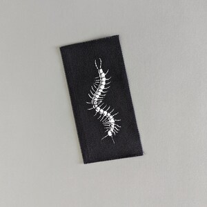 Centipede punk patch jacket, cloth patch accessory for clothes, Birthday goth gift image 5