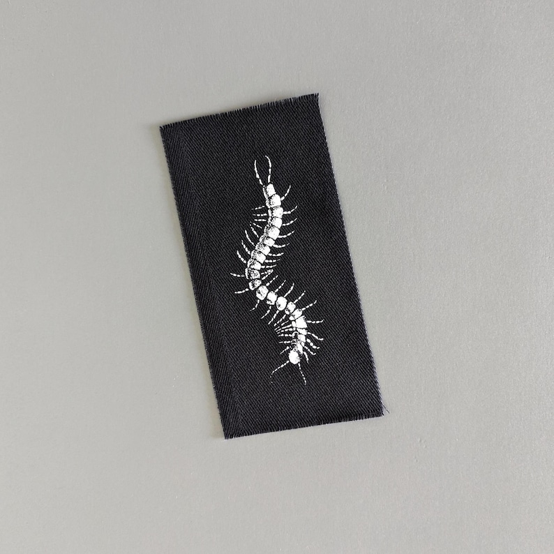 Centipede punk patch jacket, cloth patch accessory for clothes, Birthday goth gift image 5