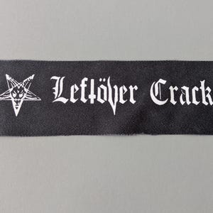 Leftover Crack punk patch | Sew on patch for clothes | Punk Band Logo silkscreen art print | Patches for jeans, Jackets, Bags by PUNKNDEAD