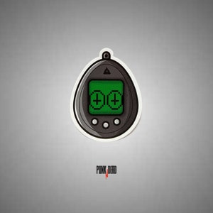 Cross down Tamagotchi inspired sticker, pixel art cross decal, y2k stickers