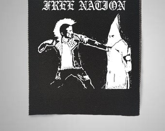 Free Nation, Punk, Patches, Patch, Sew on Patch, Punk Accessories, Patches for jackets, Punk Patches, punk dress, punk vest, goth mask