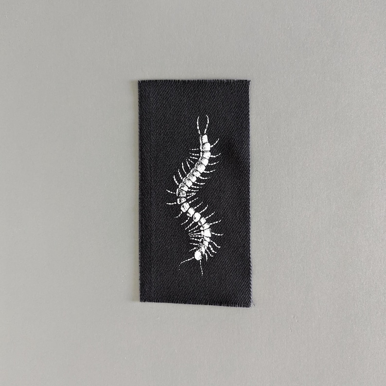 Centipede punk patch jacket, cloth patch accessory for clothes, Birthday goth gift image 1