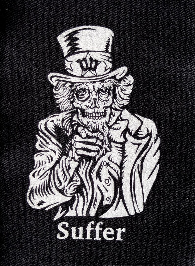 Uncle Sam Punk Patch: Sew-On DIY Fabric Print image 4