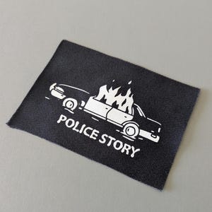 Police Story - Sew on Patch for Jackets Hats Bags, Battle jacket patches image 3