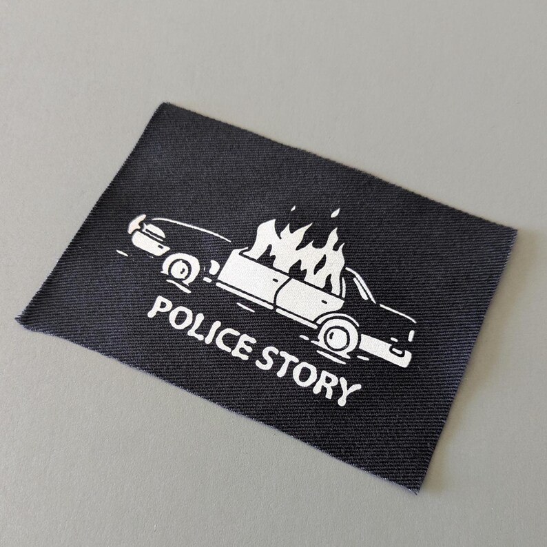 Police Story - Sew on Patch for Jackets Hats Bags, Battle jacket patches image 3