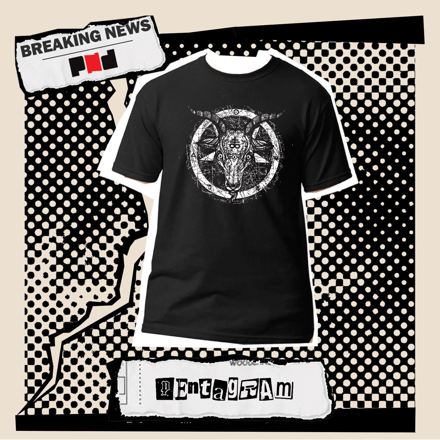 Pentagram T Shirt - Etsy Sweden