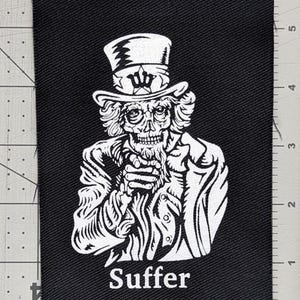 Uncle Sam Punk Patch: Sew-On DIY Fabric Print image 5