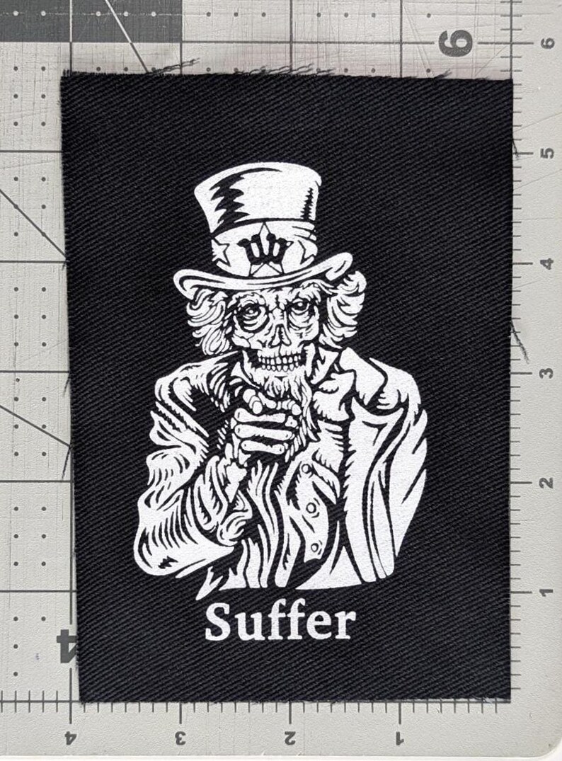 Uncle Sam Punk Patch: Sew-On DIY Fabric Print image 5