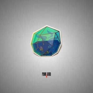 Adesivo de chá de cogumelo de cristal - Adesivo de cristal de bruxa, papelaria hippie, adesivos de vinil, cristal verde, cristal mágico, cristal de fantasia