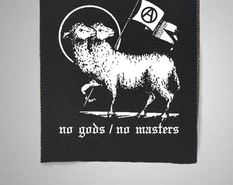 No gods / no masters, Punk, Patches, Patch, Sew on Patch, Punk Accessories, Punk Patches, punk vest, horror sweater, horror backpack