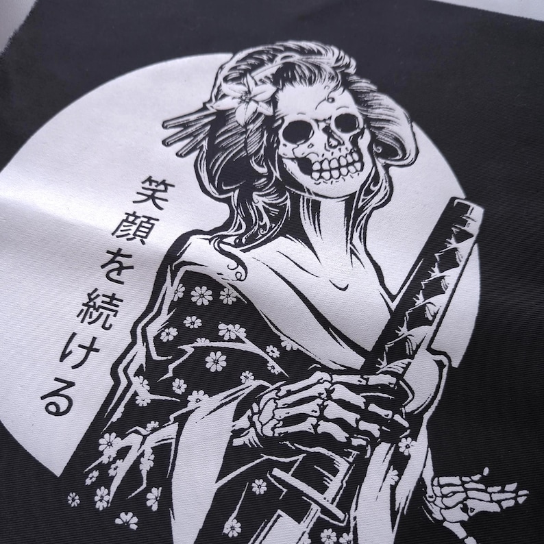 Japanese Back Patch Punk | Sew on Patches for Clothes | Geisha Screen ...