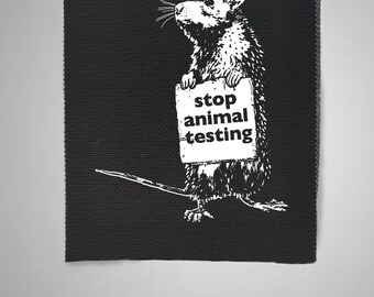 Rat Animal Rights, Protest, Punk, Patches, Patch, Sew on Patch, Punk Accessories, Punk Patches, gothic jacket, punk vest, horror backpack