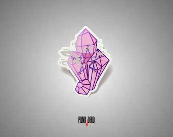 Pink Crystal Sticker, Crystal Sticker, Stickers, Crystals, Witchy Sticker, Pink Sticker, Magic Crystal, Witchy Vibes, Wicca Crystal