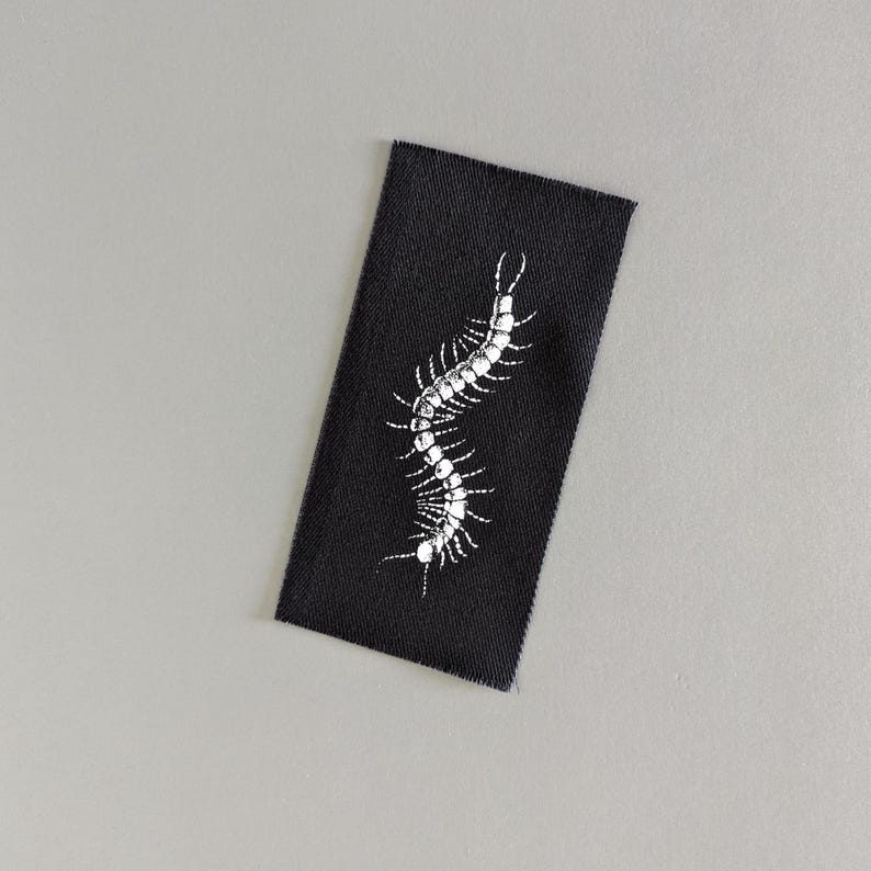 Centipede punk patch jacket, cloth patch accessory for clothes, Birthday goth gift image 4