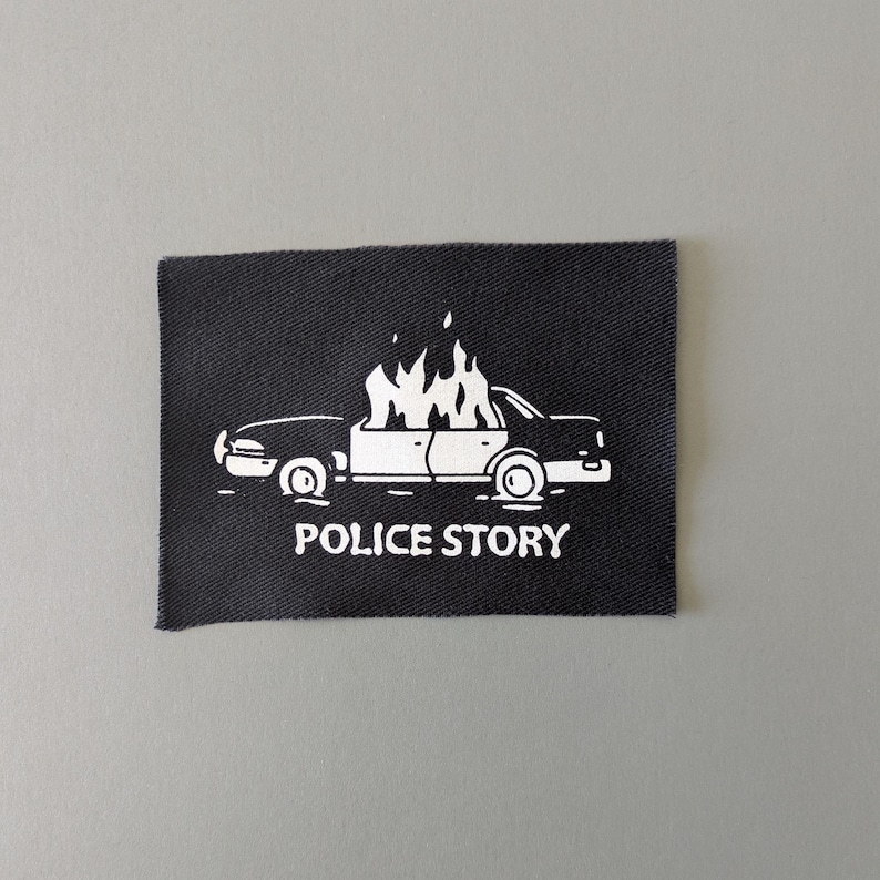 Police Story - Sew on Patch for Jackets Hats Bags, Battle jacket patches image 1