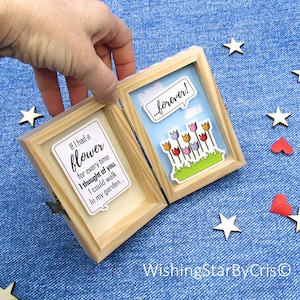 Message in a Box "Blume für jedes Mal, wenn ich an dich gedacht habe .." Jahrestag, Valentinstag, Liebeskarte