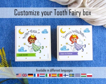 Customize your Tooth Fairy box / Keepsake wooden box for baby milk teeth / Personalized kids gift / Baby teeth box / New baby gift /Handmade