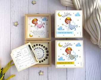 Personalized Wooden Baby Tooth Fairy Storage Box | Handmade Child's Milk Teeth Holder | Tandenfee | Baby Shower Gift | DUTCH VERSION