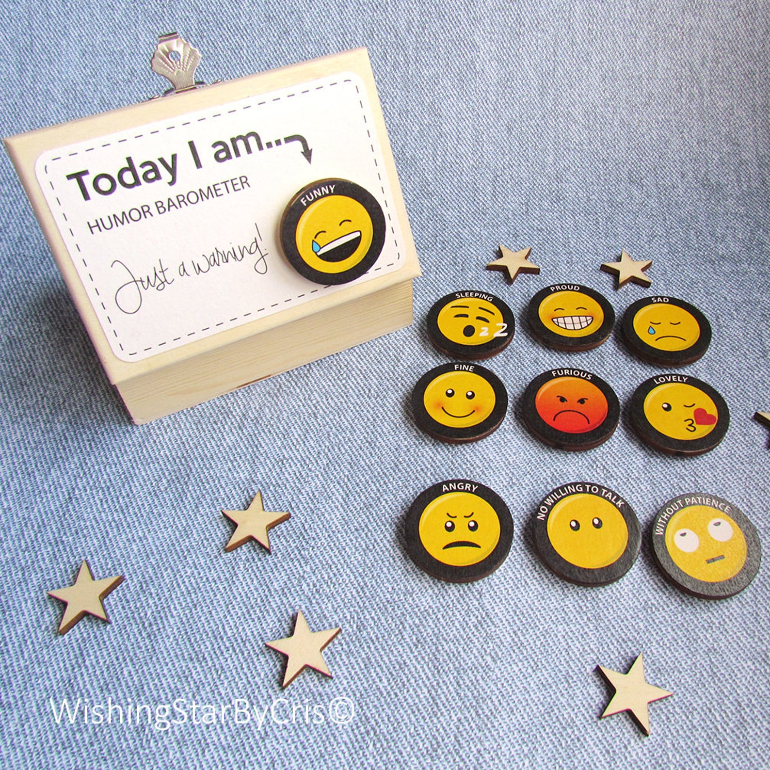 Humor barometer. How is your mood today My emotions. My Etsy