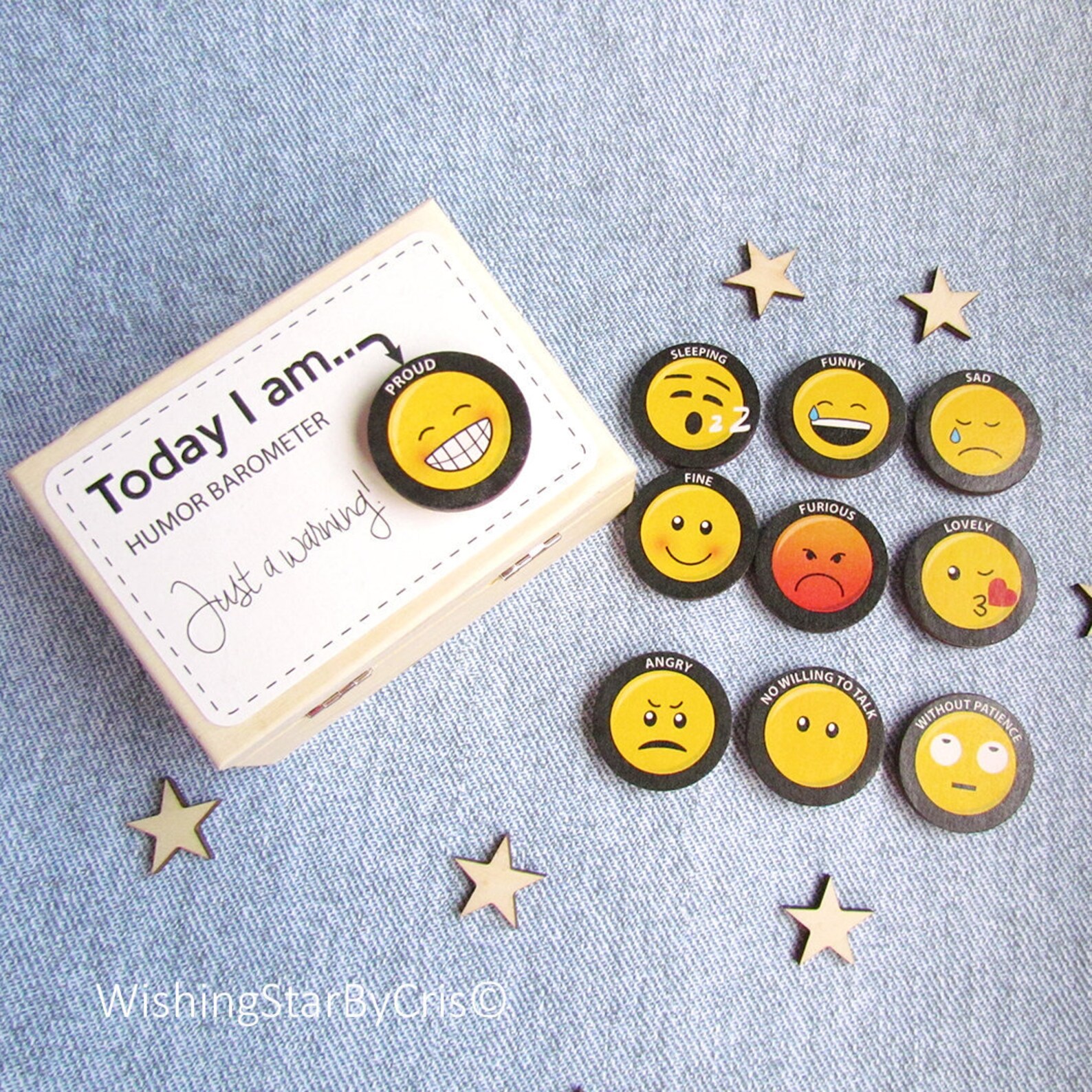 Humor barometer. How is your mood today My emotions. My Etsy
