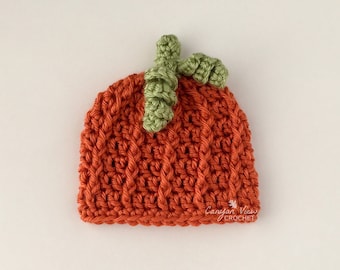 Preemie Pumpkin Hat, Micro Preemie Baby Halloween or Thanksgiving Costume Beanie, Preemie Girl or Boy Crochet Photo Prop, Hospital NICU Gift