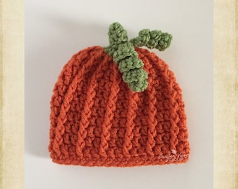 Baby Pumpkin Hat Thanksgiving Costume Adult Pumpkin Beanie Preemie Girl or Boy Costume Crochet Baby Costume Halloween Outfit Knit Photo Prop