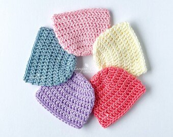 Preemie Hat, Preemie Baby Boy or Girl NICU Beanie, Micro Preemie Neonatal Infant Cap, Crochet Premature Baby Hospital Hat, Preemie Gifts