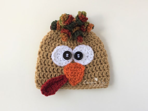 Newborn /& Toddlers up to 24 Months Preemie Happy Thanksgiving Turkey Baby Hat